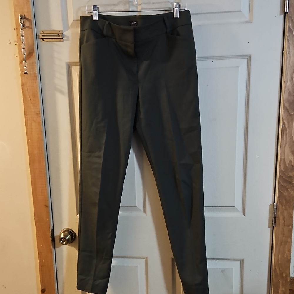 LOFT Olive Green Slim Trousers